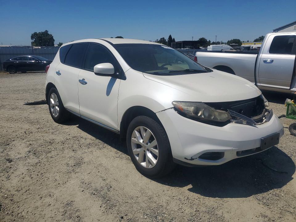 2014 Nissan Murano VIN JN8AZ1MUXEW404395 COPART salvage auction — FRONT END, Ca - Salvage Certificate, sold $450 on 2026-07-09 (photo 4)