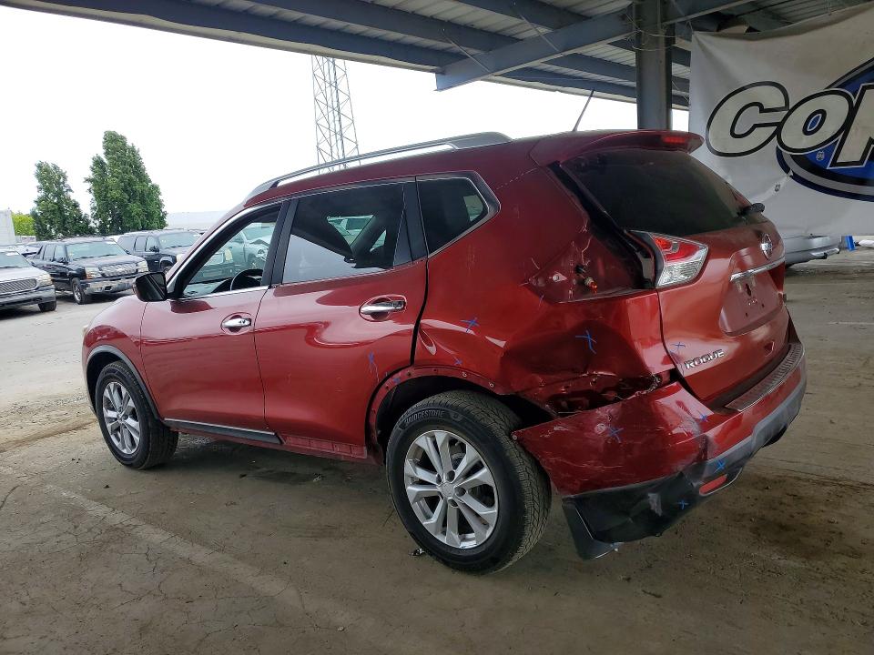 2016 Nissan Rogue VIN KNMAT2MT9GP630807 COPART salvage auction — REAR END, Ca - Salvage Certificate, sold $800 on 2026-07-02 (photo 2)