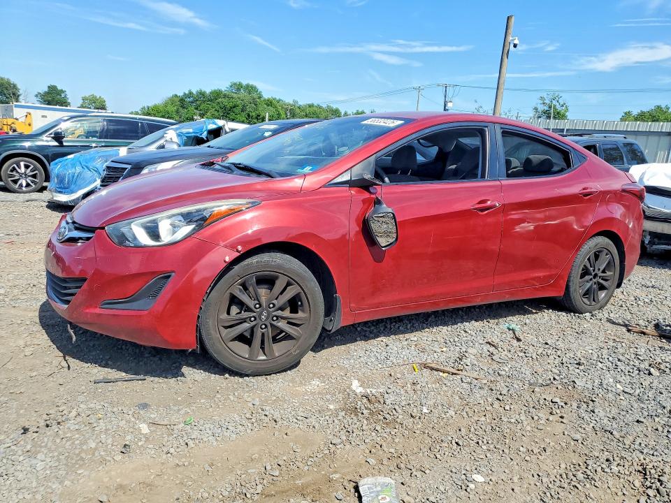 2016 Hyundai Elantra VIN KMHDH4AE7GU574847 COPART salvage auction — VANDALISM, Nj - Cert Of Title-Salvage, sold $950 on 2026-07-31 (photo 1)