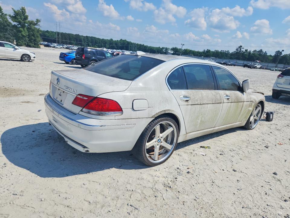 2007 BMW 7 series VIN WBAHN83517DT74546 COPART salvage auction — MINOR DENT/SCRATCHES, GA - CERTIFICATE OF TITLE (P), sold $500 on 2026-07-20 (photo 3)