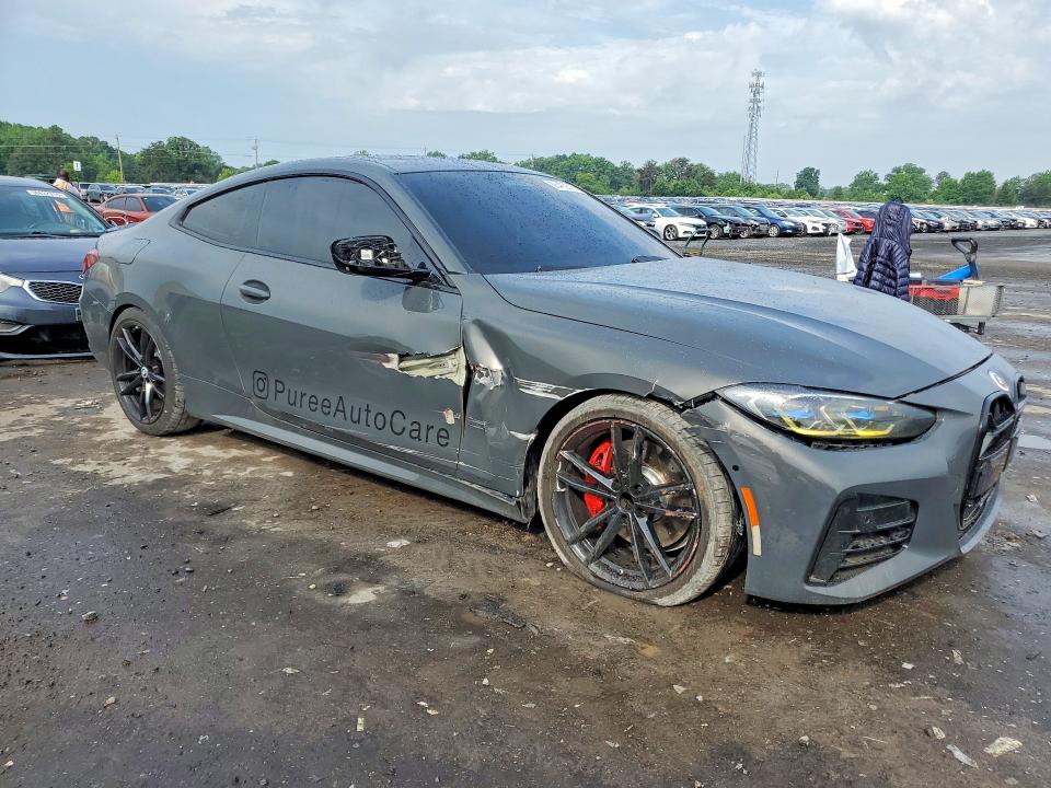 2021 BMW M4 VIN WBA13AR01MCG47287 COPART salvage auction — FRONT END, Wv - Salvage Certificate, sold $21,500 on 2026-08-19 (photo 4)