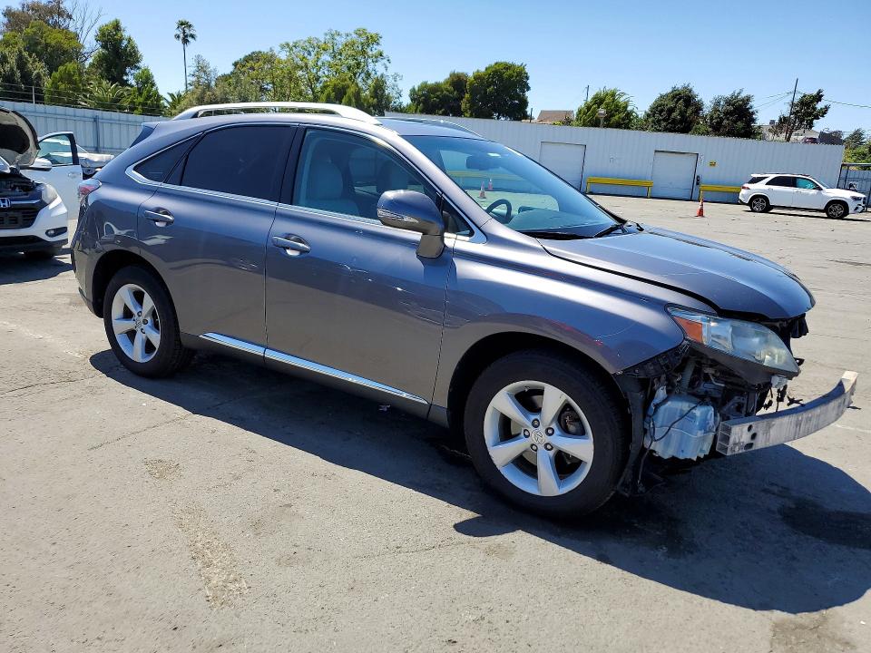 2012 Lexus Rx VIN 2T2BK1BA8CC134405 COPART salvage auction — FRONT END, Ca - Salvage Certificate, sold $250 on 2026-07-06 (photo 4)