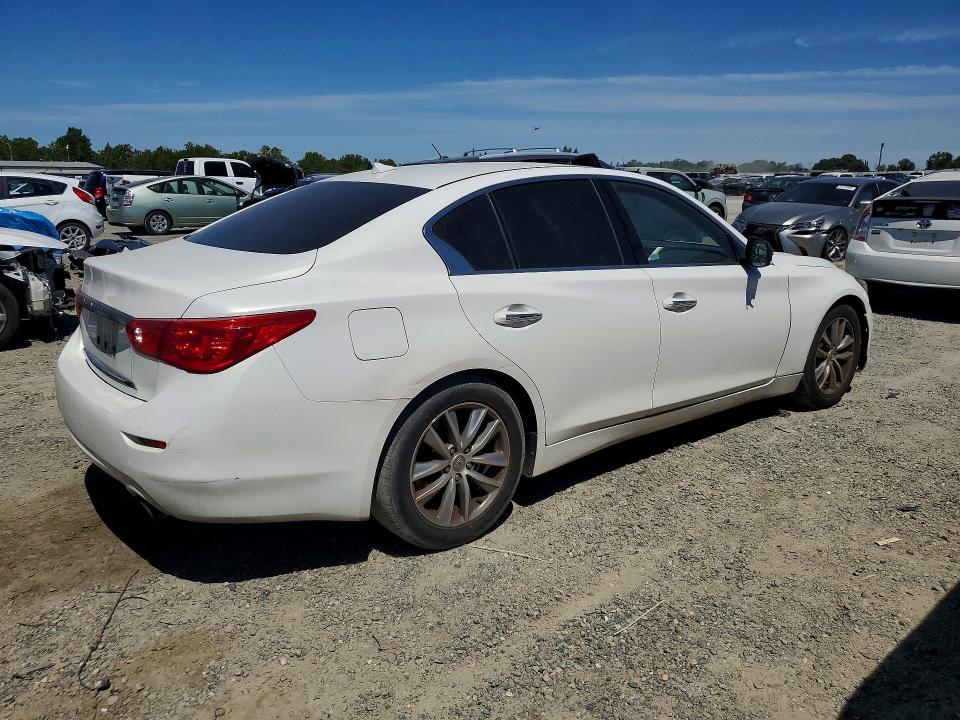 2015 Infiniti Q50 VIN JN1BV7AP6FM345231 COPART salvage auction — FRONT END, Ca - Dis/Dlr/Exp Only Clean Title, sold $2,750 on 2026-07-09 (photo 3)