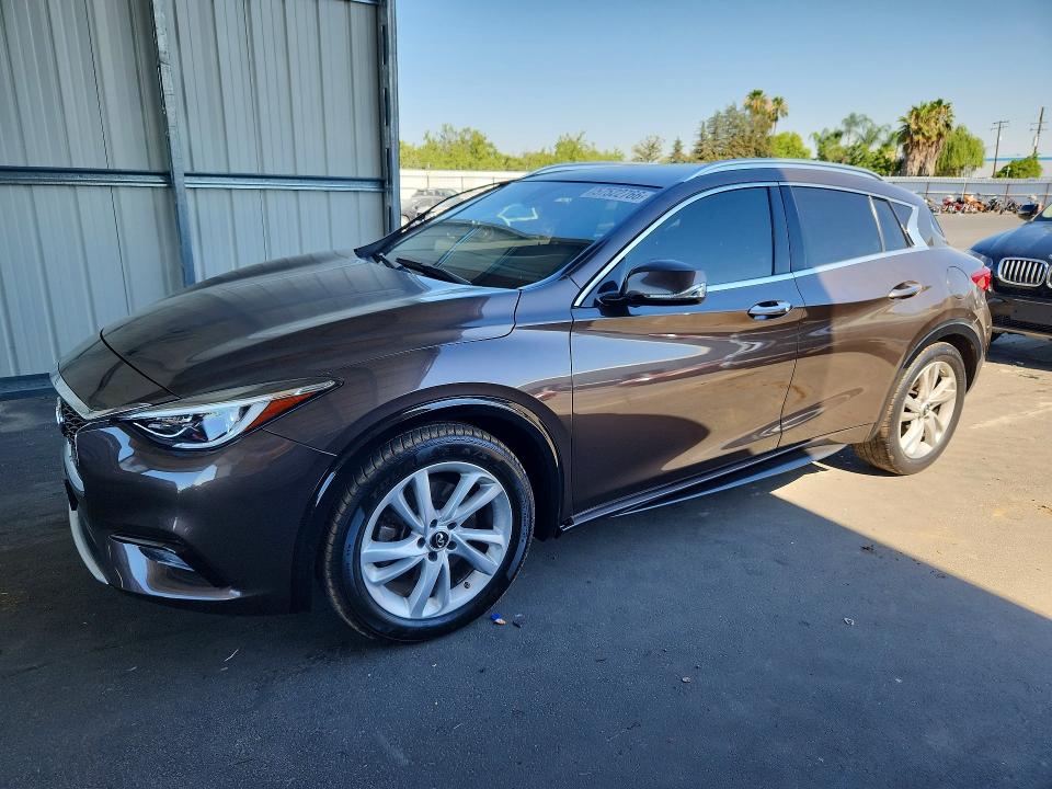 2017 Infiniti Qx30 VIN SJKCH5CP7HA031292 COPART salvage auction — FRONT END, Ca - Salvage Certificate, sold $6,600 on 2026-07-23 (photo 1)