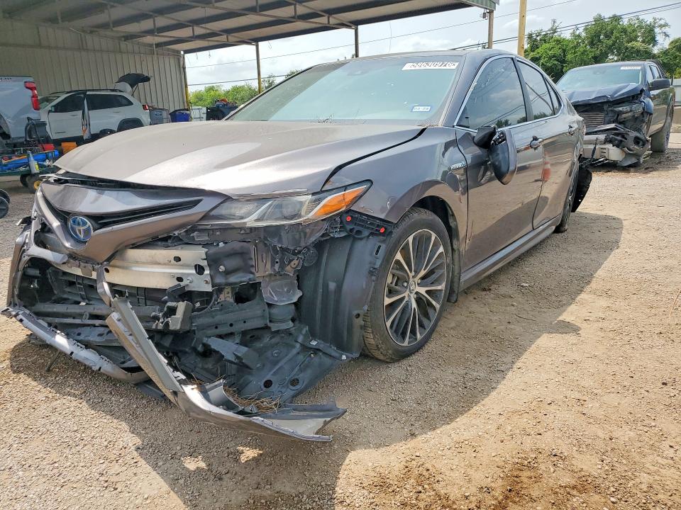 2018 Toyota Camry hybrid VIN 4T1B21HK9JU009123 COPART salvage auction — FRONT END, TX - CERTIFICATE OF TITLE, sold $7,400 on 2026-07-23 (photo 1)