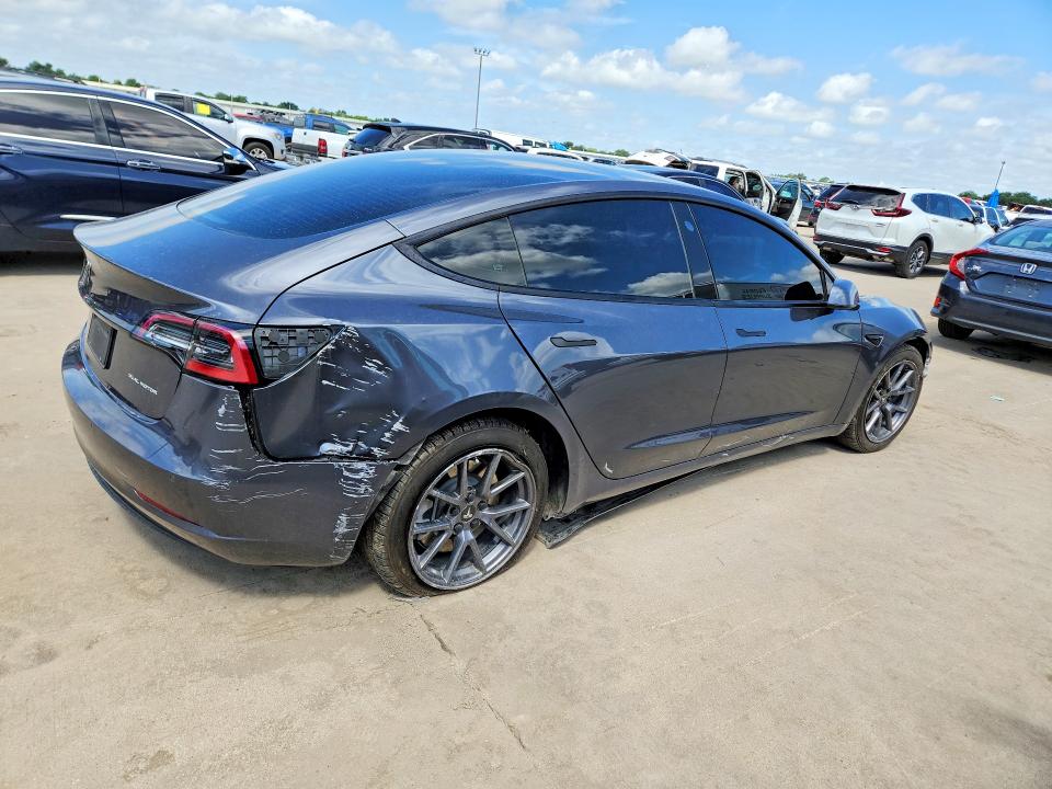 2022 Tesla VIN 5YJ3E1EB5NF246453 COPART salvage auction — FRONT END, Tx - Salvage Vehicle Title, sold $7,700 on 2026-07-09 (photo 3)