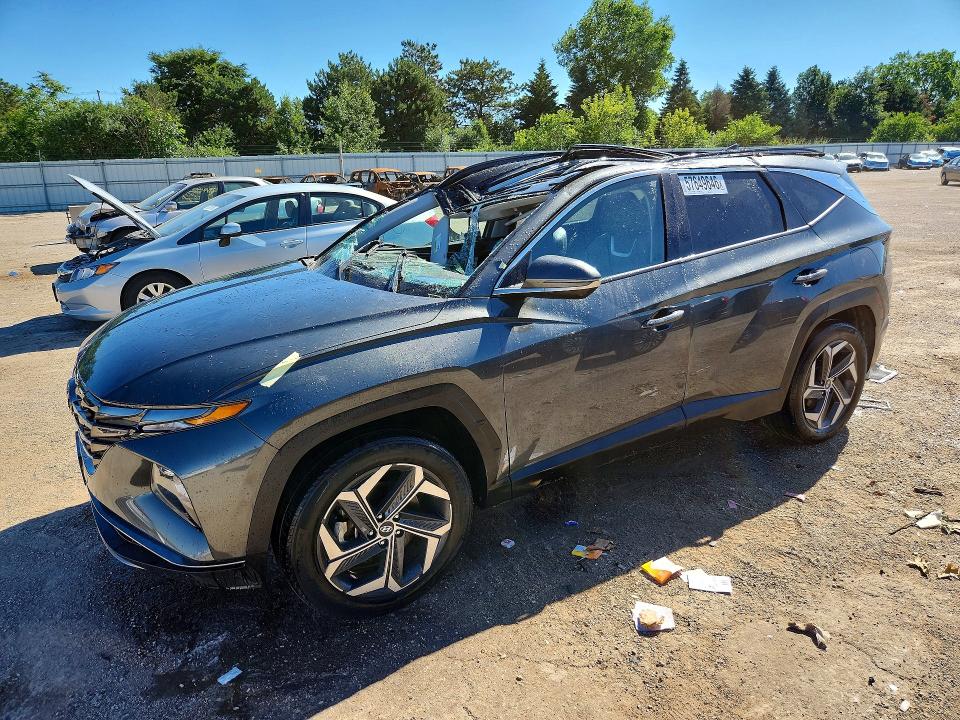 2022 Hyundai Tucson VIN KM8JECA15NU074749 COPART salvage auction — ROOF, Il - Salvage Certificate, sold $8,400 on 2026-07-28 (photo 1)