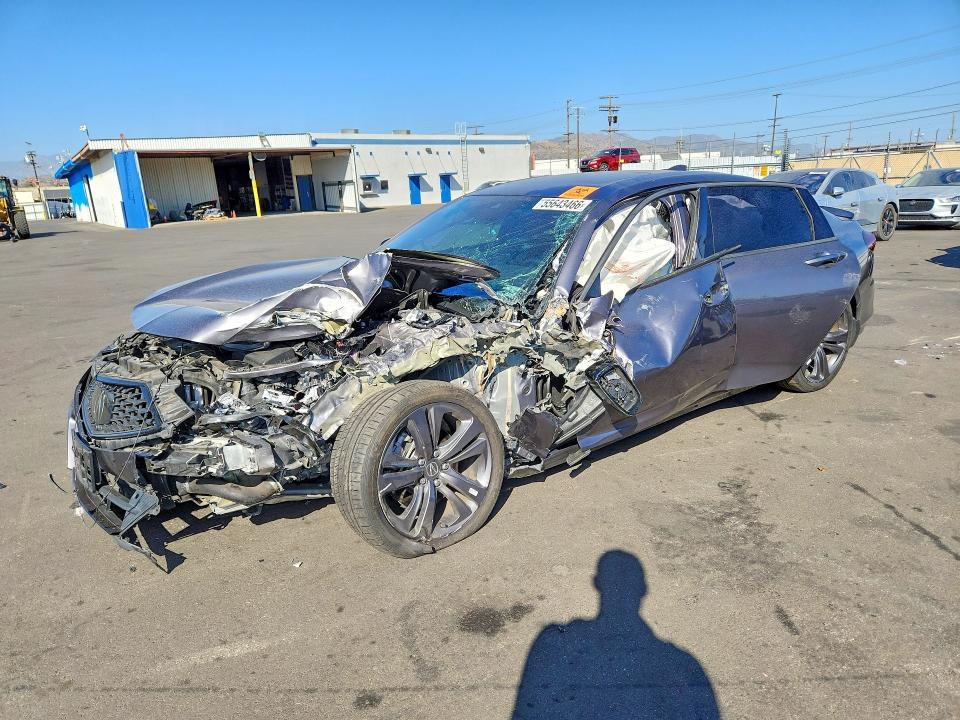 2022 Acura Tlx VIN 19UUB5F51NA002290 COPART salvage auction — FRONT END, CA - SALVAGE CERTIFICATE, sold $1,400 on 2026-07-22 (photo 1)