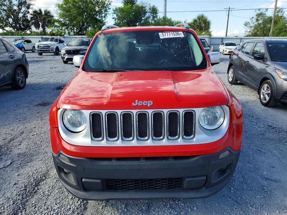 2016 Jeep Renegade VIN ZACCJADT2GPD49850 COPART salvage auction — FRONT END, Fl - Cert Of Title-Rebuilt, sold $1,350 on 2026-07-28 (photo 5)