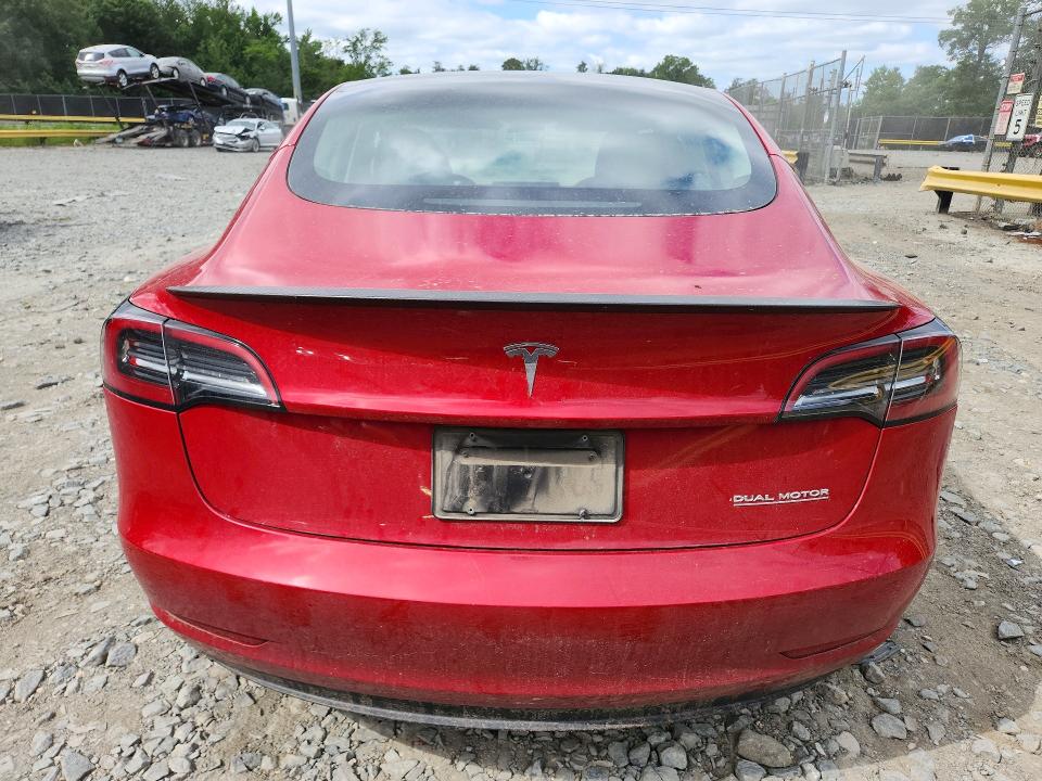 2023 Tesla VIN 5YJ3E1EC8PF672357 COPART salvage auction — FRONT END, Md - Cert Of Salvage > 75% Damage, sold $9,300 on 2026-07-10 (photo 6)