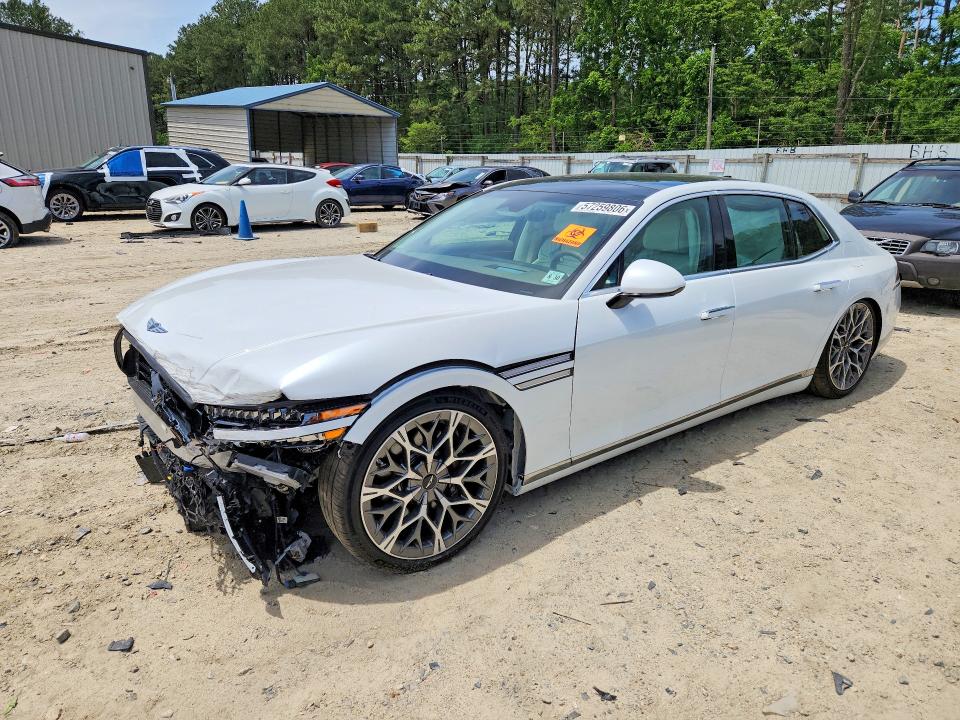 2025 Genesis G90 VIN KMTFC4SD7SU053543 COPART salvage auction — FRONT END, MD - CERT OF SALVAGE < 75% DAMAGE, sold $19,000 on 2026-07-21 (photo 1)