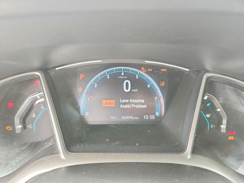 2019 Honda VIN 19XFC1F38KE019771 COPART salvage auction — FRONT END, Co - Salvage Title, sold $4,300 on 2026-07-29 (photo 9)