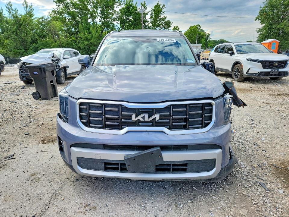 2025 Kia Telluride VIN 5XYP64GC9SG699114 COPART salvage auction — FRONT END, Tx - Nonrepairable Title, sold $15,700 on 2026-07-16 (photo 5)