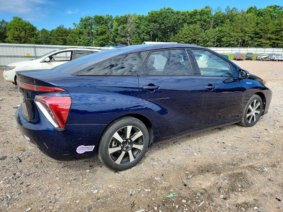 2019 Toyota Mirai VIN JTDBVRBD2KA006023 COPART salvage auction — MINOR DENT/SCRATCHES, La - Certificate Of Title, sold $2,500 on 2026-07-13 (photo 3)