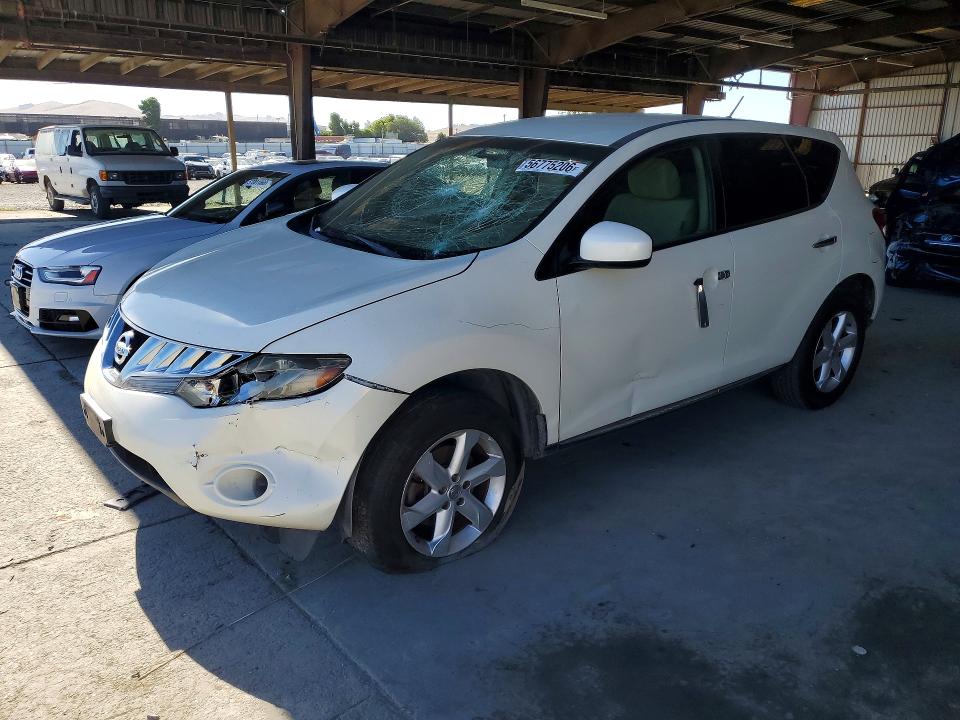 2010 Nissan Murano VIN JN8AZ1MU0AW018885 COPART salvage auction — VANDALISM, Ca - Salvage Certificate, sold $20 on 2026-07-09 (photo 1)