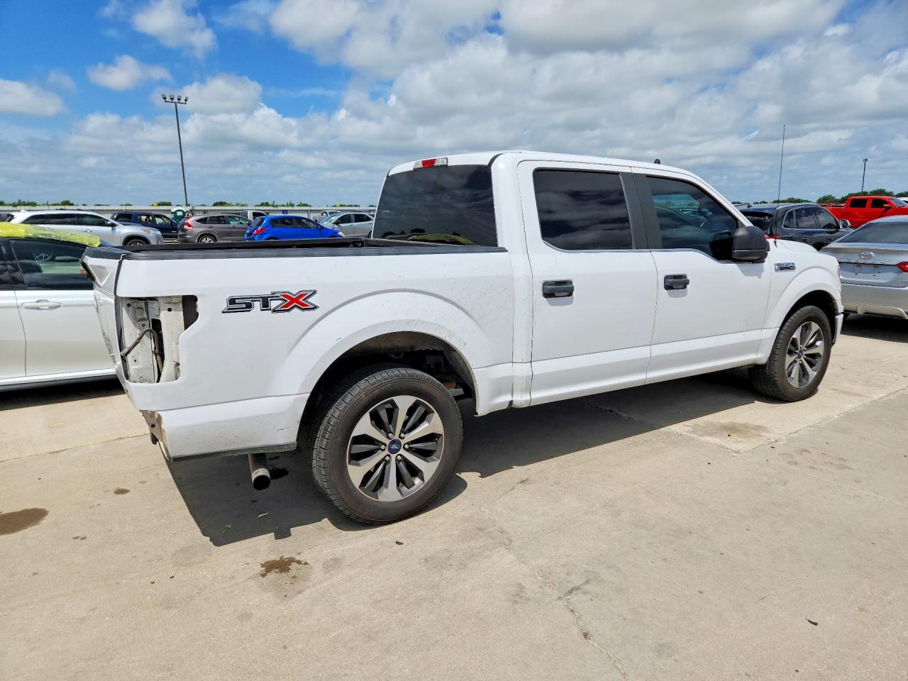 2020 Ford F-150 Lightning VIN 1FTEW1CP7LKE85975 COPART salvage auction — Rear End, TX - SALVAGE VEHICLE TITLE, sold $8,300 on 2026-07-09 (photo 3)
