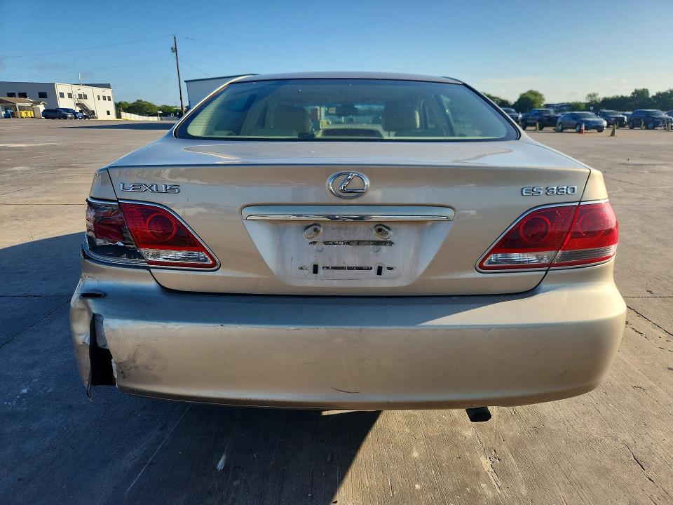 2005 Lexus Es 330 VIN JTHBA30G155092314 COPART salvage auction — REAR END, MO - SALVAGE CERTIFICATE OF TITLE, sold $400 on 2026-07-16 (photo 6)