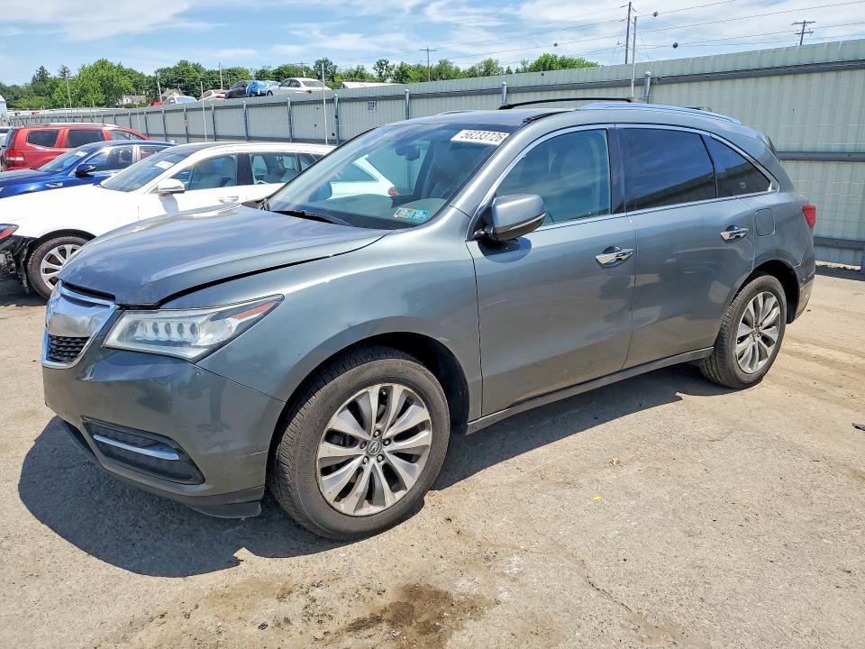 2015 Acura Mdx VIN 5FRYD4H43FB016949 COPART salvage auction — FRONT END, Pa - Certificate Of Salvage, sold $3,350 on 2026-07-02 (photo 1)
