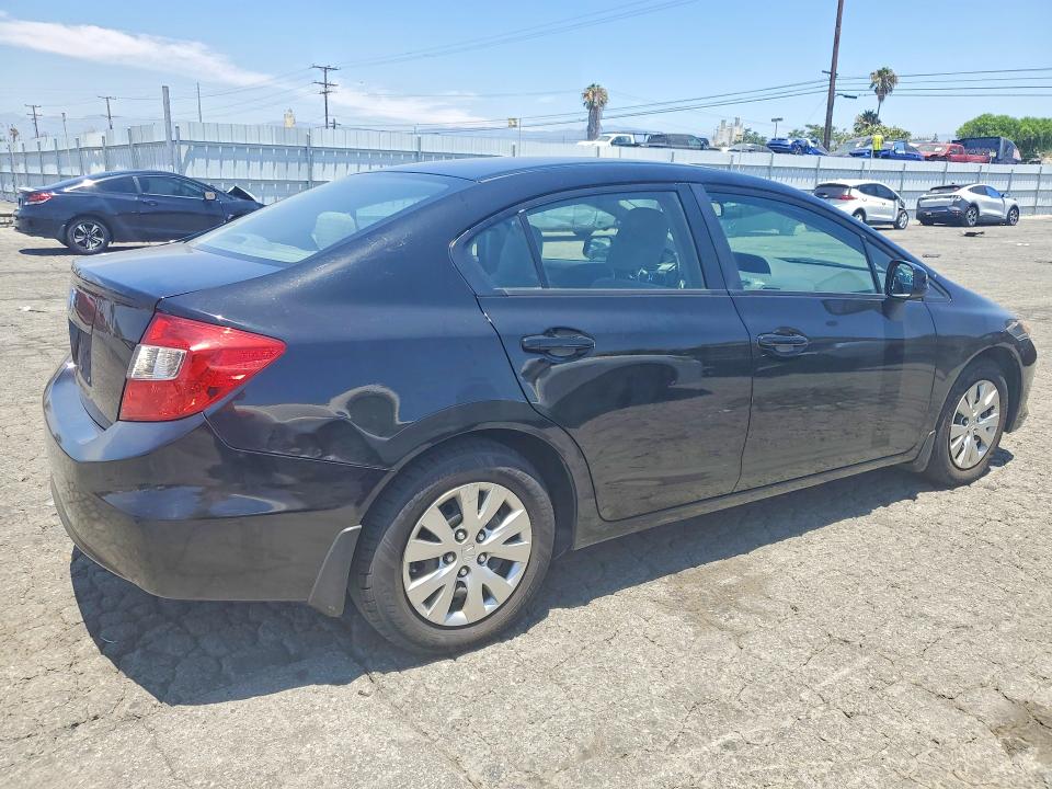 2012 Honda Civic VIN 19XFB2F59CE378915 COPART salvage auction — MECHANICAL, Ca - Dis/Dlr/Exp Only Clean Title, sold $1,560 on 2026-07-02 (photo 3)