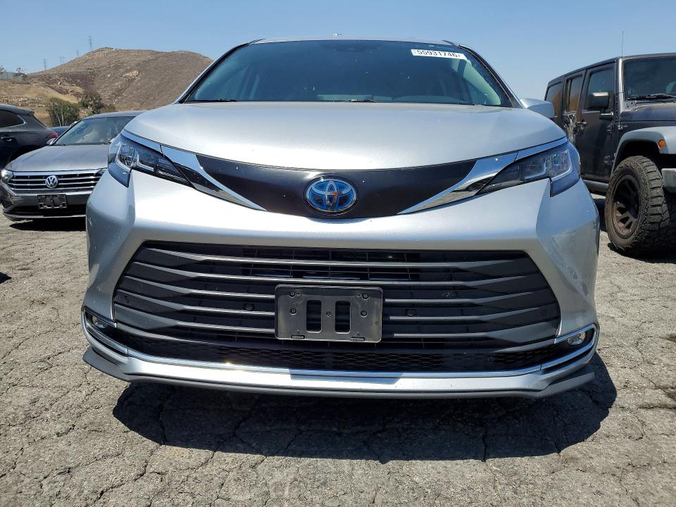 2022 Toyota Sienna VIN 5TDYRKEC2NS132589 COPART salvage auction — SIDE, Ca - Salvage Certificate, sold $12,700 on 2026-07-16 (photo 5)