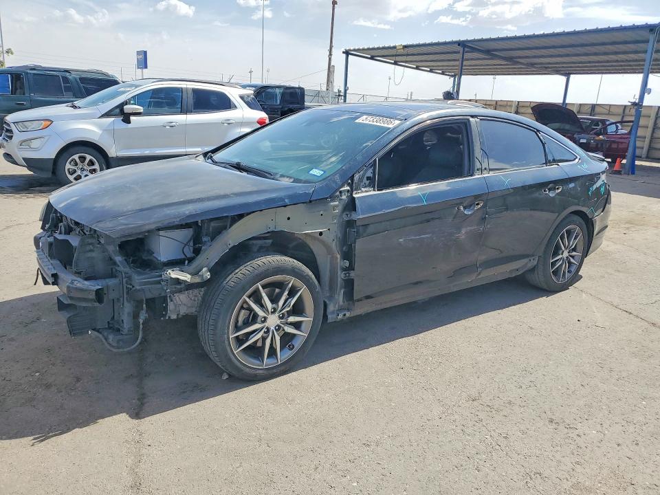 2015 Hyundai Sonata VIN 5NPE34AB0FH044919 COPART salvage auction — FRONT END, Tx - Salvage Vehicle Title, sold $1,600 on 2026-07-31 (photo 1)