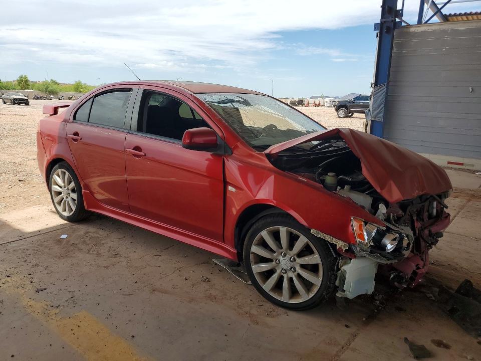 2009 Mitsubishi Lancer VIN JA3AU86W79U008765 COPART salvage auction — FRONT END, Az - Cert Of Title - Salvage, sold $300 on 2026-07-14 (photo 4)