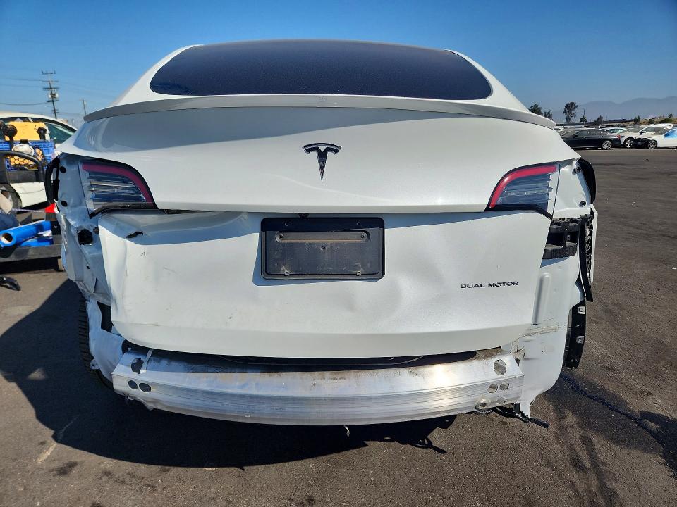 2021 Tesla Model y VIN 5YJYGDEE7MF202643 COPART salvage auction — FRONT END, Ca - Salvage Certificate, sold $8,200 on 2026-07-27 (photo 6)