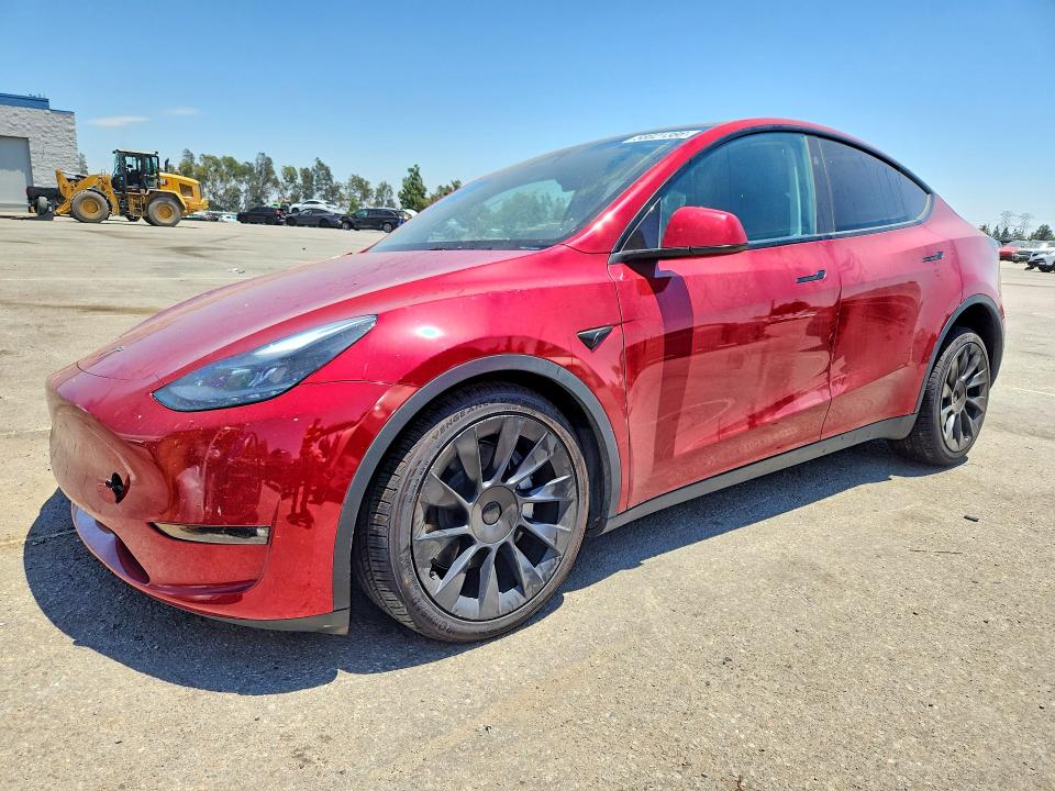 2024 Tesla Model y VIN 7SAYGAEE5RF015930 COPART salvage auction — FRONT END, Ca - Salvage Certificate, sold $5,700 on 2026-07-28 (photo 1)