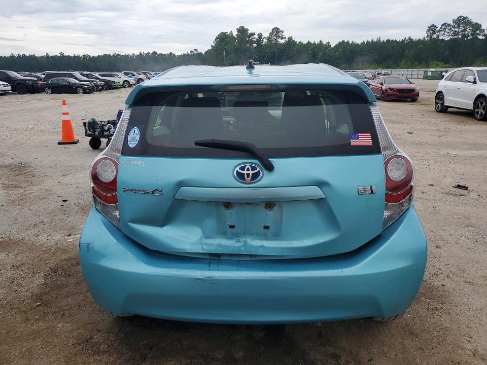 2014 Toyota Prius c VIN JTDKDTB3XE1074100 COPART salvage auction — REAR END, Sc - Cert Of Title-Salvage, sold $2,650 on 2026-07-13 (photo 6)