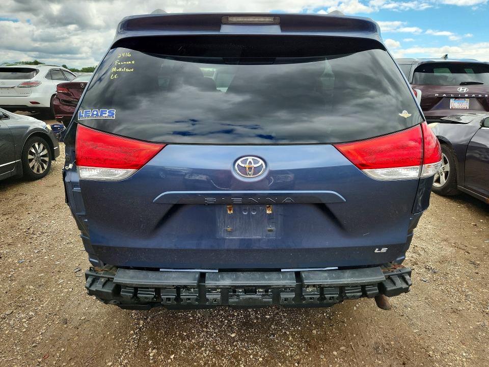 2013 Toyota VIN 5TDKK3DC5DS355628 COPART salvage auction — REAR END, Il - Salvage Certificate, sold $1,300 on 2026-07-21 (photo 6)