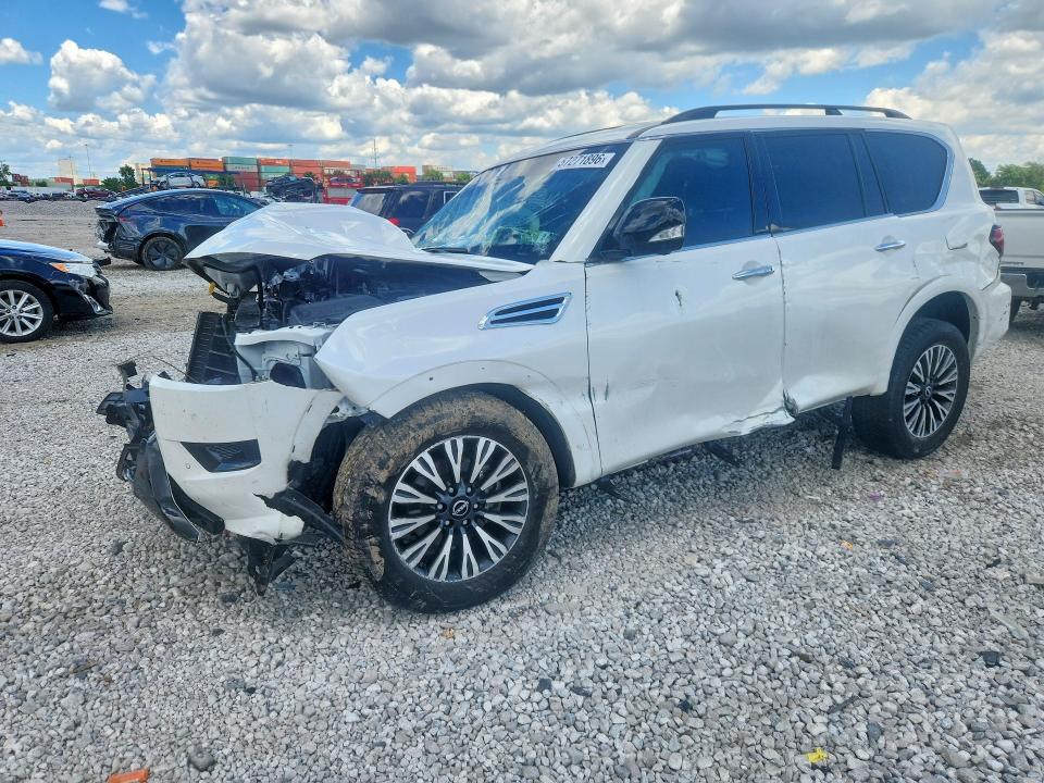 2024 Nissan Armada VIN JN8AY2BB0R9854104 COPART salvage auction — FRONT END, Oh - Cert Of Title-Salvage, sold $125 on 2026-07-28 (photo 1)
