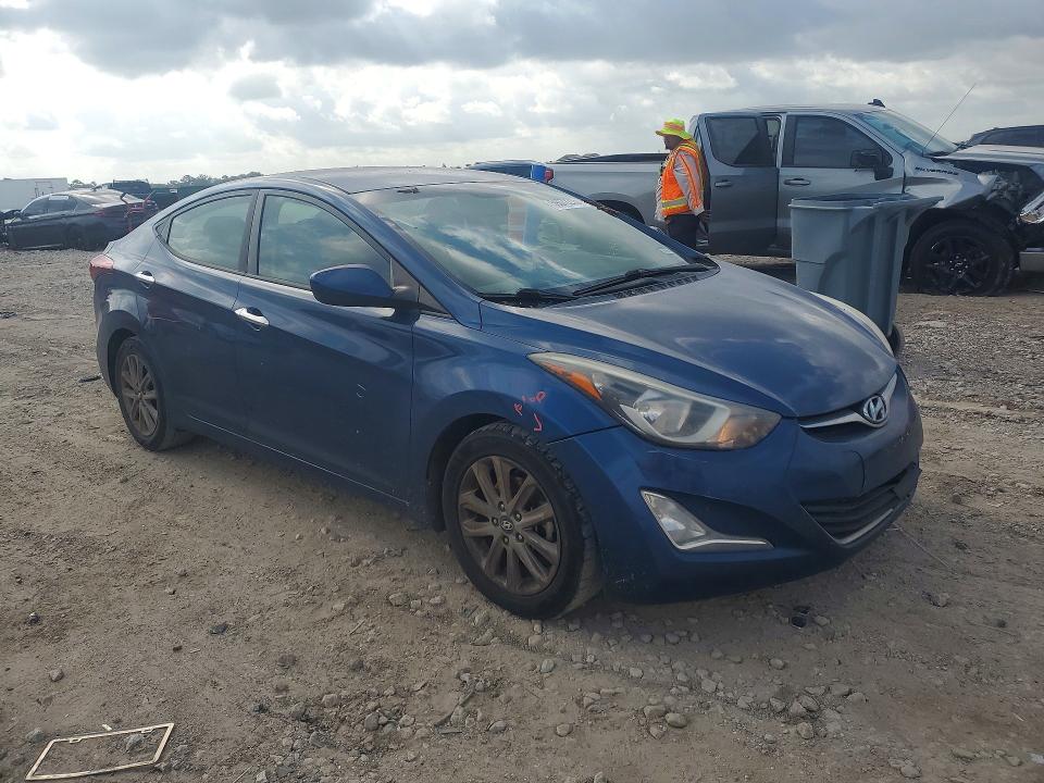 2015 Hyundai Elantra VIN KMHDH4AE2FU311440 COPART salvage auction — SIDE, TX - SALVAGE VEHICLE TITLE, sold $1,500 on 2026-07-27 (photo 4)