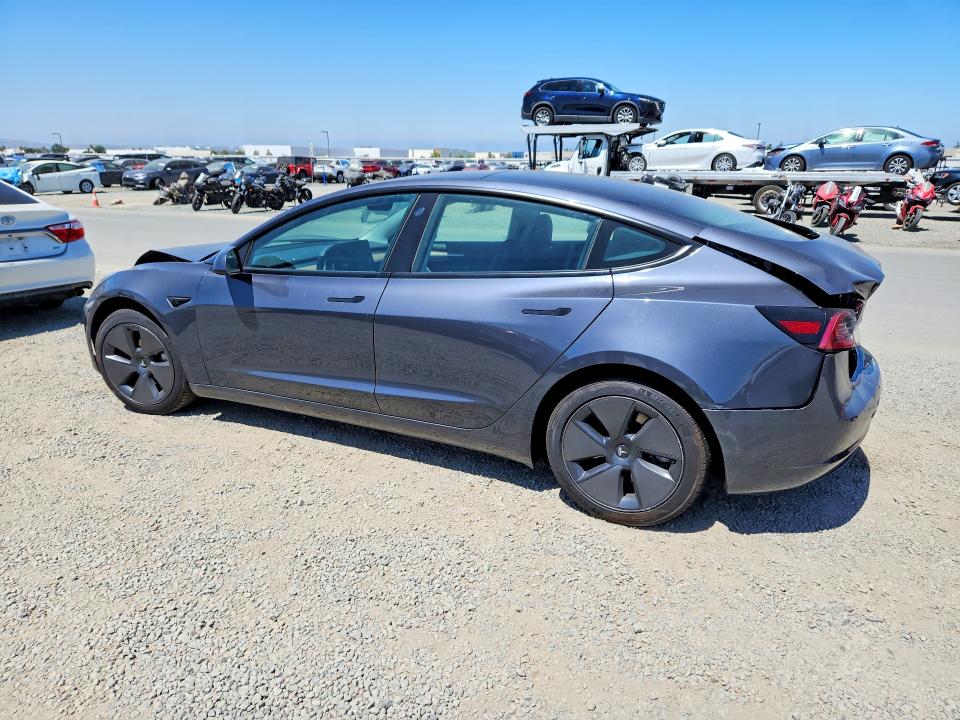 2022 Tesla Model 3 VIN 5YJ3E1EB2NF167192 COPART salvage auction — REAR END, Salvage Title, sold $250 on 2026-07-21 (photo 2)