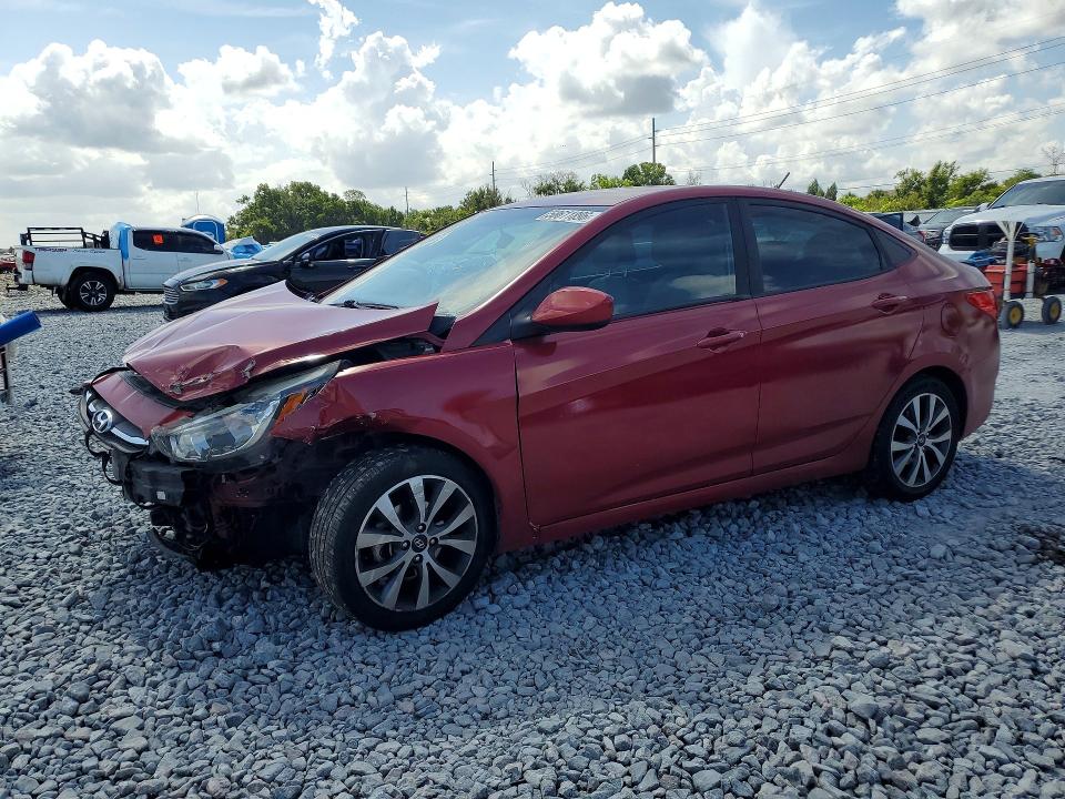 2017 Hyundai Accent VIN KMHCT4AE5HU378031 COPART salvage auction — FRONT END, Fl - Cert Of Title Slvg Rebuildable, sold $550 on 2026-07-10 (photo 1)