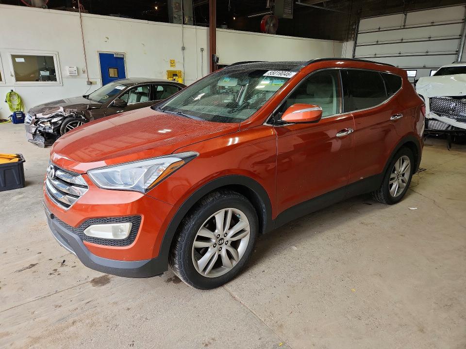 2014 Hyundai Santa fe VIN 5XYZWDLA3EG231851 COPART salvage auction — SIDE, Mn - Cert Of Title-Salvage, sold $2,150 on 2026-07-16 (photo 1)