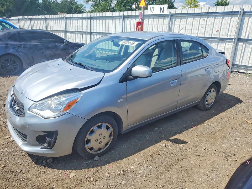 2019 Mitsubishi Mirage VIN ML32F3FJ7KHF09554 COPART salvage auction — FRONT END, Md - Cert Of Salvage < 75% Damage, sold $1,800 on 2026-07-06 (photo 1)