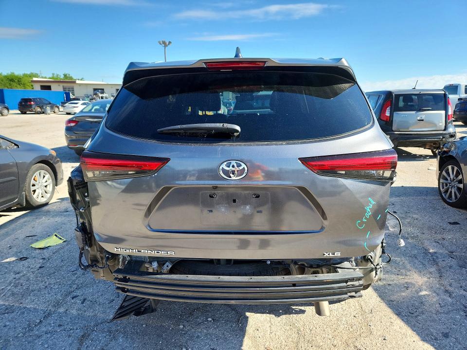 2023 Toyota Highlander VIN 5TDKDRAH3PS515040 COPART salvage auction — REAR END, In - Cert Of Title-Salvage Title, sold $14,100 on 2026-07-24 (photo 6)