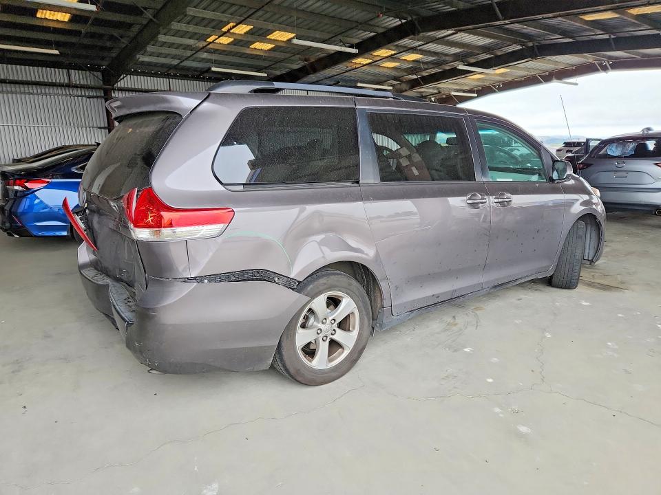 2011 Toyota Sienna VIN 5TDKK3DC6BS033710 COPART salvage auction — REAR END, Ca - Salvage Certificate, sold $925 on 2026-07-13 (photo 3)