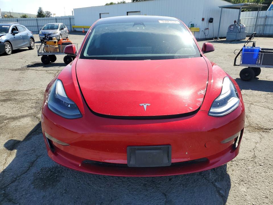 2021 Tesla VIN 5YJ3E1EB4MF875460 COPART salvage auction — REAR END, Ca - Salvage Certificate, sold $5,600 on 2026-07-24 (photo 5)