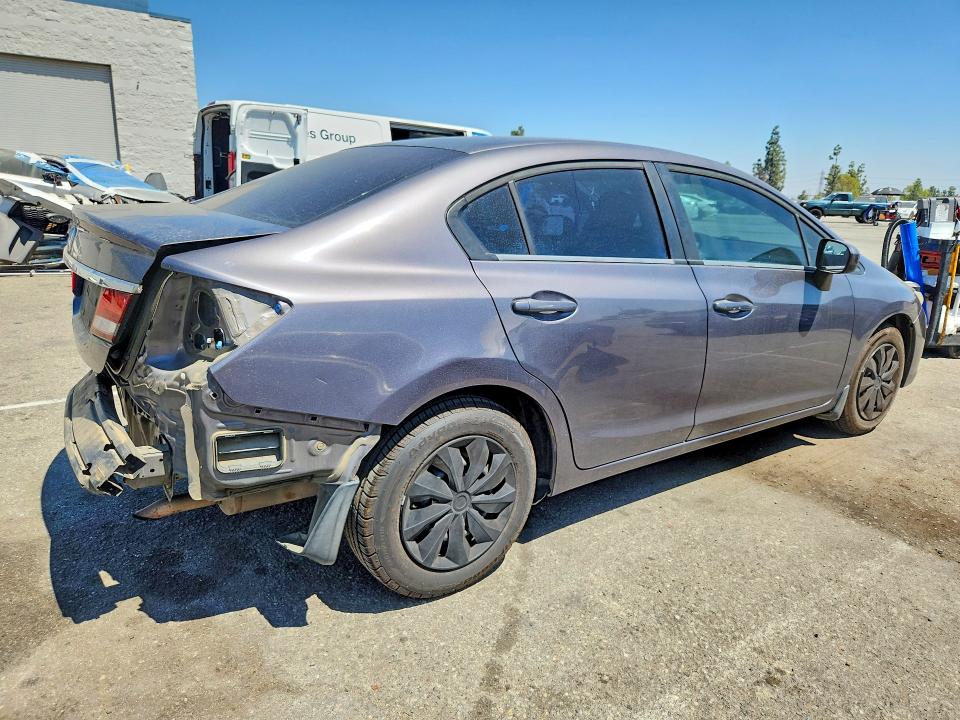 2014 Honda Civic VIN 19XFB2F53EE256604 COPART salvage auction — REAR END, Ca - Salvage Certificate, sold $1,700 on 2026-07-02 (photo 3)
