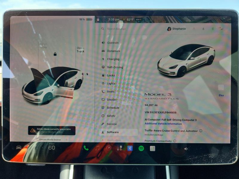 2020 Tesla Model 3 VIN 5YJ3E1EAXLF644908 COPART salvage auction — REAR END, CA - SALVAGE CERTIFICATE, sold $7,300 on 2026-07-24 (photo 9)