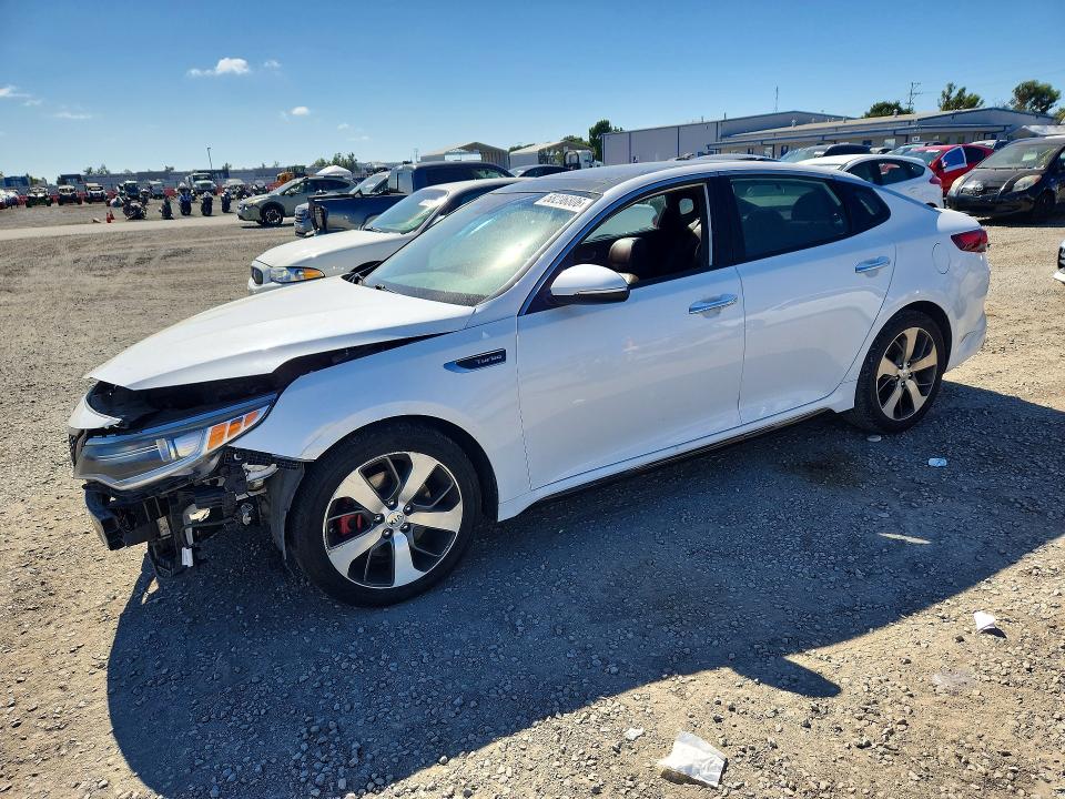 2016 Kia Optima VIN 5XXGW4L2XGG024865 COPART salvage auction — FRONT END, Ca - Salvage Certificate, sold $1,400 on 2026-07-28 (photo 1)