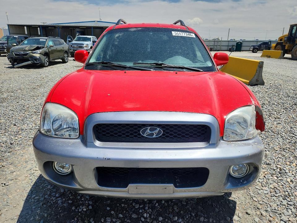 2003 Hyundai Santa fe VIN KM8SC13E33U472666 COPART salvage auction — FRONT END, Co - Salvage Title, sold $400 on 2026-07-09 (photo 5)