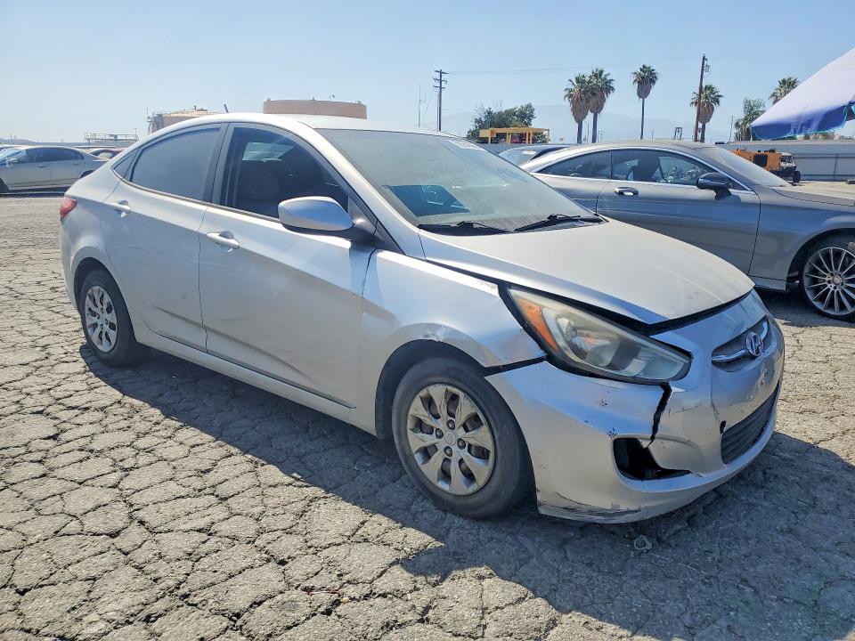 2015 Hyundai Accent VIN KMHCT4AE6FU863856 COPART salvage auction — FRONT END, Ca - Salvage Certificate, sold $850 on 2026-07-09 (photo 4)