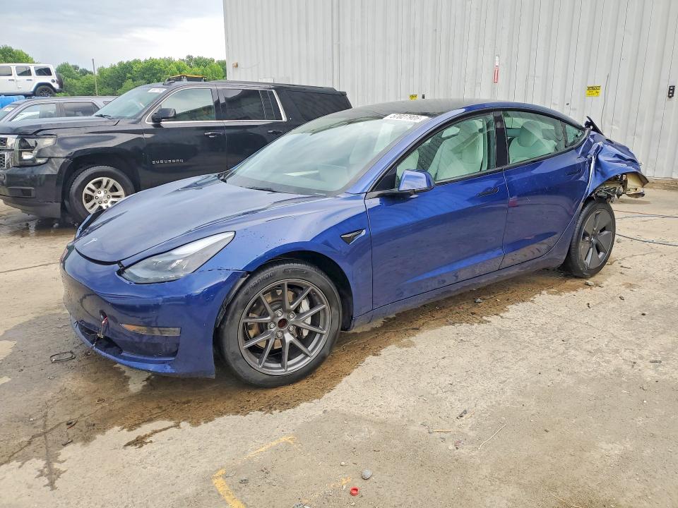 2023 Tesla VIN 5YJ3E1EA8PF614909 COPART salvage auction — REAR END, Nj - Cert Of Title-Salvage, sold $4,300 on 2026-07-29 (photo 1)