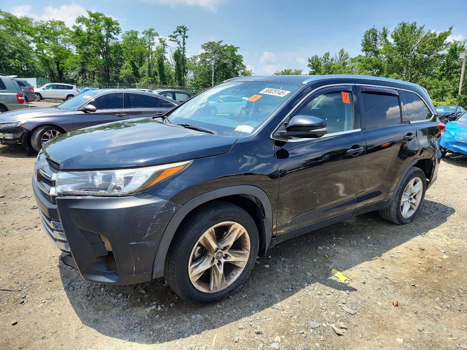 2017 Toyota Highlander VIN 5TDDZRFH0HS421203 COPART salvage auction — FRONT END, MD - CERTIFICATE OF TITLE (P), sold $14,800 on 2026-07-30 (photo 1)