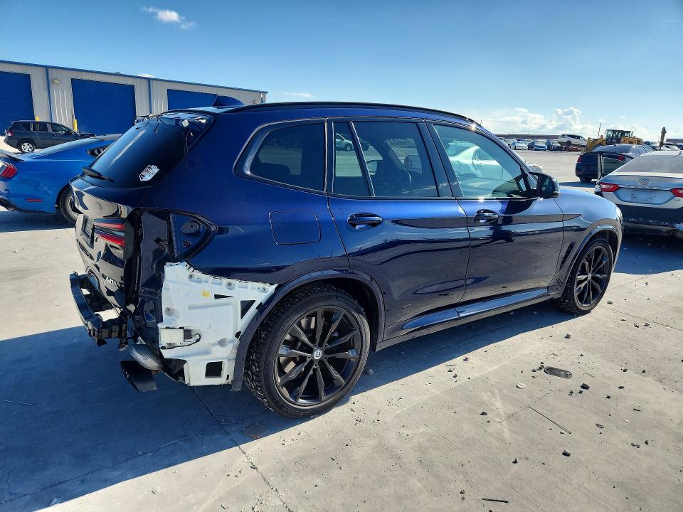 2022 BMW X3 VIN 5UX83DP0XN9M63191 COPART salvage auction — REAR END, Tx - Salvage Vehicle Title, sold $24,700 on 2026-07-31 (photo 3)