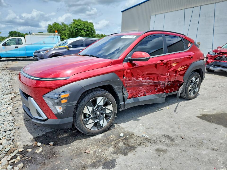 2025 Hyundai Kona VIN KM8HB3AB0SU205002 COPART salvage auction — SIDE, Fl - Certificate Of Destruction, sold $7,200 on 2026-07-13 (photo 1)