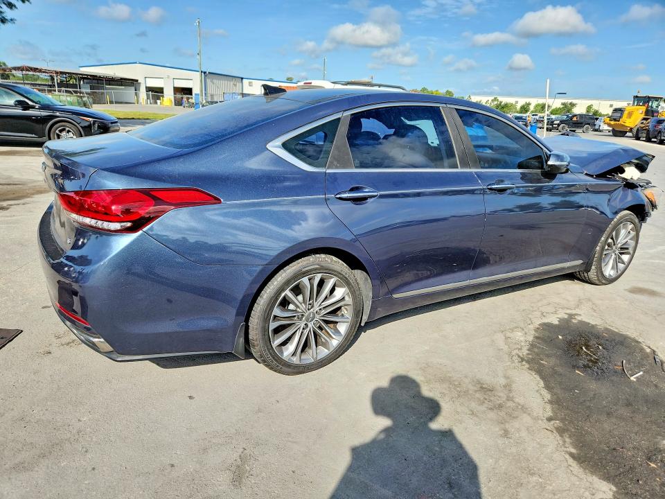 2015 Hyundai Genesis VIN KMHGN4JEXFU073746 COPART salvage auction — FRONT END, Fl - Cert Of Title Slvg Rebuildable, sold $1,850 on 2026-07-09 (photo 3)
