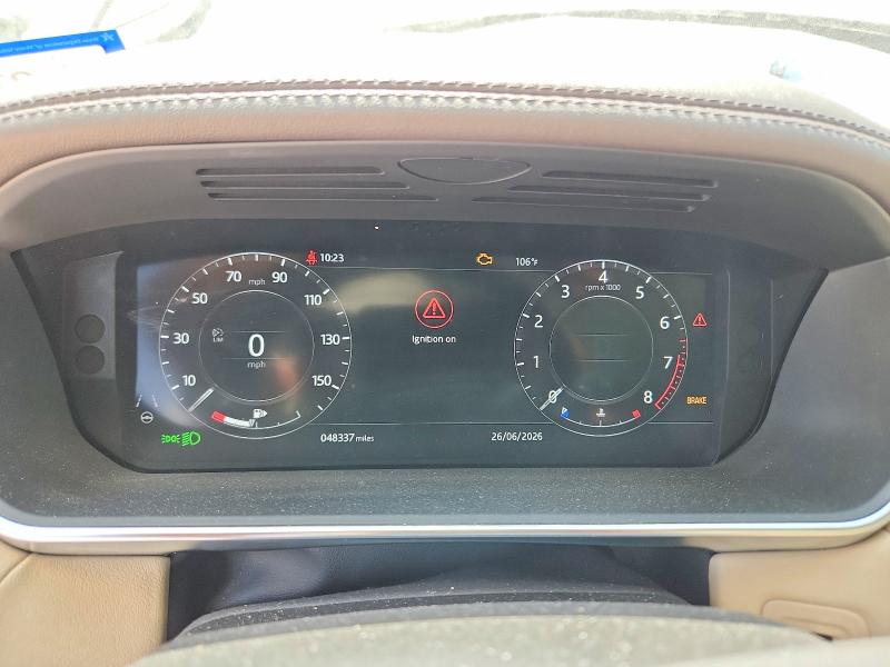 2021 Land rover VIN SALWG2SU7MA756709 COPART salvage auction — WATER/FLOOD, Tx - Salvage Title-Flood Damage, sold $13,100 on 2026-08-21 (photo 9)